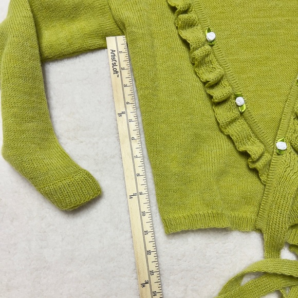 TACH Green Ruffled Cardigan - Picture 4 of 8
